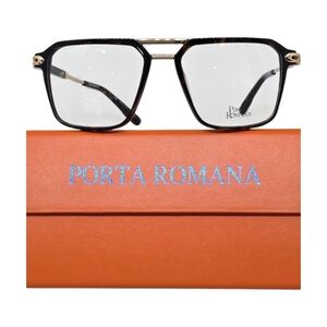 Porta Romana havana and gold  Glasses with Case